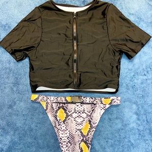 Two piece snake set swimsuit